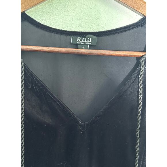 Ana Black Ember Dark Boho Dress Small Embroidered Velvet - Picture 2 of 6